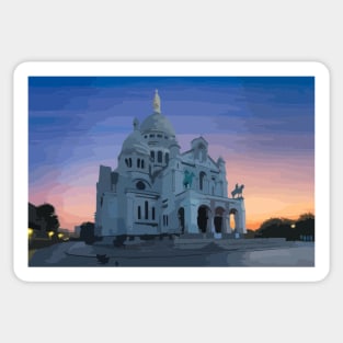 Sacre Coeur Painting Sticker